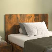Produktbild för Sänggavel rökfärgad ek 120x1,5x80 cm konstruerat trä