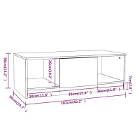 Produktbild för Soffbord brun ek 102x50x36 cm konstruerat trä