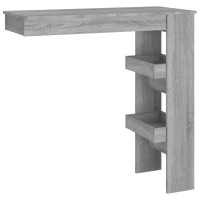 Miniatyr av produktbild för Barbord väggmonterat grå sonoma 102x45x103,5 cm konstruerat trä