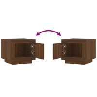 Produktbild för Soffbord brun ek 51x50x45 cm konstruerat trä