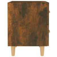 Produktbild för Sängbord rökfärgad ek 40x35x47,5 cm