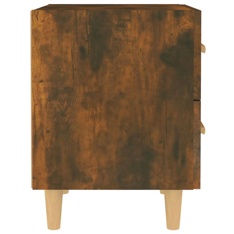Produktbild för Sängbord 2 st rökfärgad ek 40x35x47,5 cm