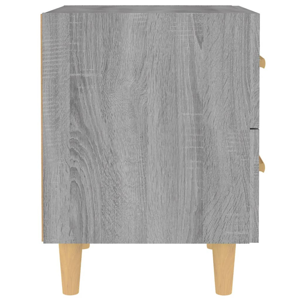 Produktbild för Sängbord 2 st grå sonoma 40x35x47,5 cm