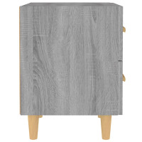 Produktbild för Sängbord 2 st grå sonoma 40x35x47,5 cm