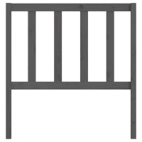 Produktbild för Sänggavel grå 106x4x100 cm massiv furu