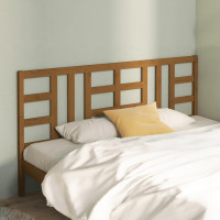 Produktbild för Sänggavel honungsbrun 206x4x100 cm massiv furu