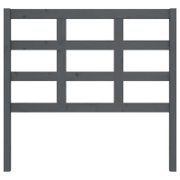 Miniatyr av produktbild för Sänggavel grå 105,5x4x100 cm massiv furu