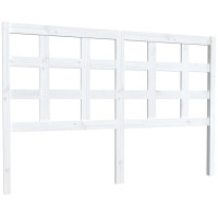 Produktbild för Sänggavel vit 145,5x4x100 cm massiv furu