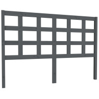 Produktbild för Sänggavel grå 145,5x4x100 cm massiv furu