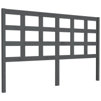 Produktbild för Sänggavel grå 156x4x100 cm massiv furu