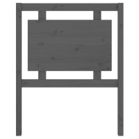 Produktbild för Sänggavel grå 80,5x4x100 cm massiv furu