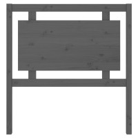 Produktbild för Sänggavel grå 95,5x4x100 cm massiv furu