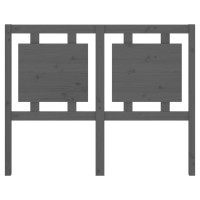 Produktbild för Sänggavel grå 125,5x4x100 cm massiv furu