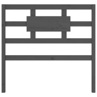 Produktbild för Sänggavel grå 80,5x4x100 cm massiv furu