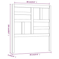 Produktbild för Sänggavel 96x4x104 cm massiv furu