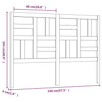 Produktbild för Sänggavel 146x4x104 cm massiv furu