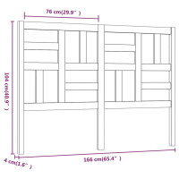 Produktbild för Sänggavel 166x4x104 cm massiv furu