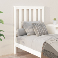 Produktbild för Sänggavel vit 81x6x101 cm massiv furu