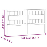 Produktbild för Sänggavel 165,5x4x100 cm massiv furu