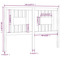 Produktbild för Sänggavel honungsbrun 146x4x100 cm massiv furu