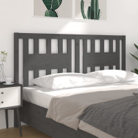 Miniatyr av produktbild för Sänggavel grå 156x4x100 cm massiv furu