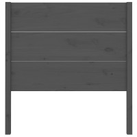 Produktbild för Sänggavel grå 81x4x100 cm massiv furu