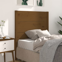 Produktbild för Sänggavel honungsbrun 96x4x100 cm massiv furu