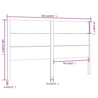 Produktbild för Sänggavel vit 126x4x100 cm massiv furu