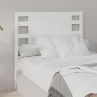 Miniatyr av produktbild för Sänggavel vit 106x4x100 cm massiv furu