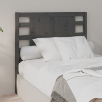 Produktbild för Sänggavel grå 106x4x100 cm massiv furu