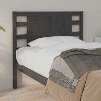 Produktbild för Sänggavel grå 106x4x100 cm massiv furu