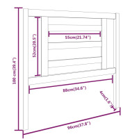 Produktbild för Sänggavel honungsbrun 96x4x100 cm massiv furu