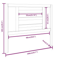 Produktbild för Sänggavel honungsbrun 106x4x100 cm massiv furu