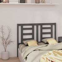 Produktbild för Sänggavel grå 141x4x100 cm massiv furu