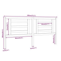 Produktbild för Sänggavel honungsbrun 186x4x100 cm massiv furu