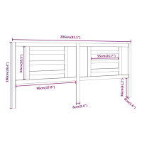 Produktbild för Sänggavel honungsbrun 206x4x100 cm massiv furu