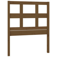 Produktbild för Sänggavel honungsbrun 95,5x4x100 cm massiv furu