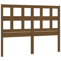Produktbild för Sänggavel honungsbrun 125,5x4x100 cm massiv furu