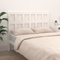 Miniatyr av produktbild för Sänggavel vit 140,5x4x100 cm massiv furu