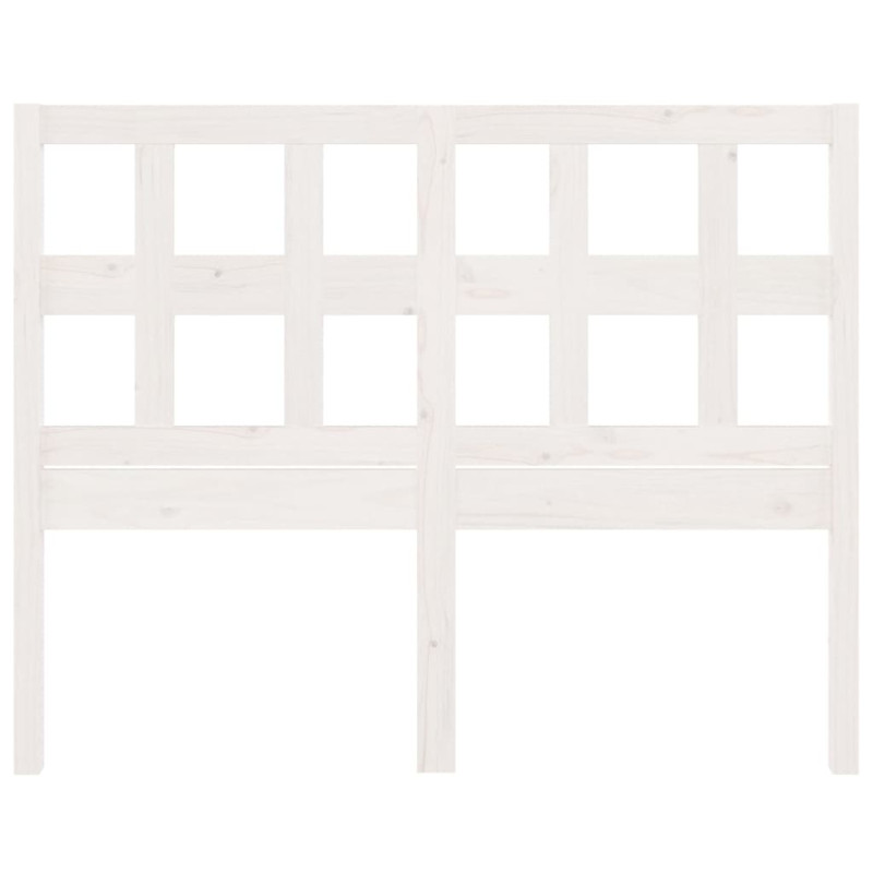 Produktbild för Sänggavel vit 140,5x4x100 cm massiv furu