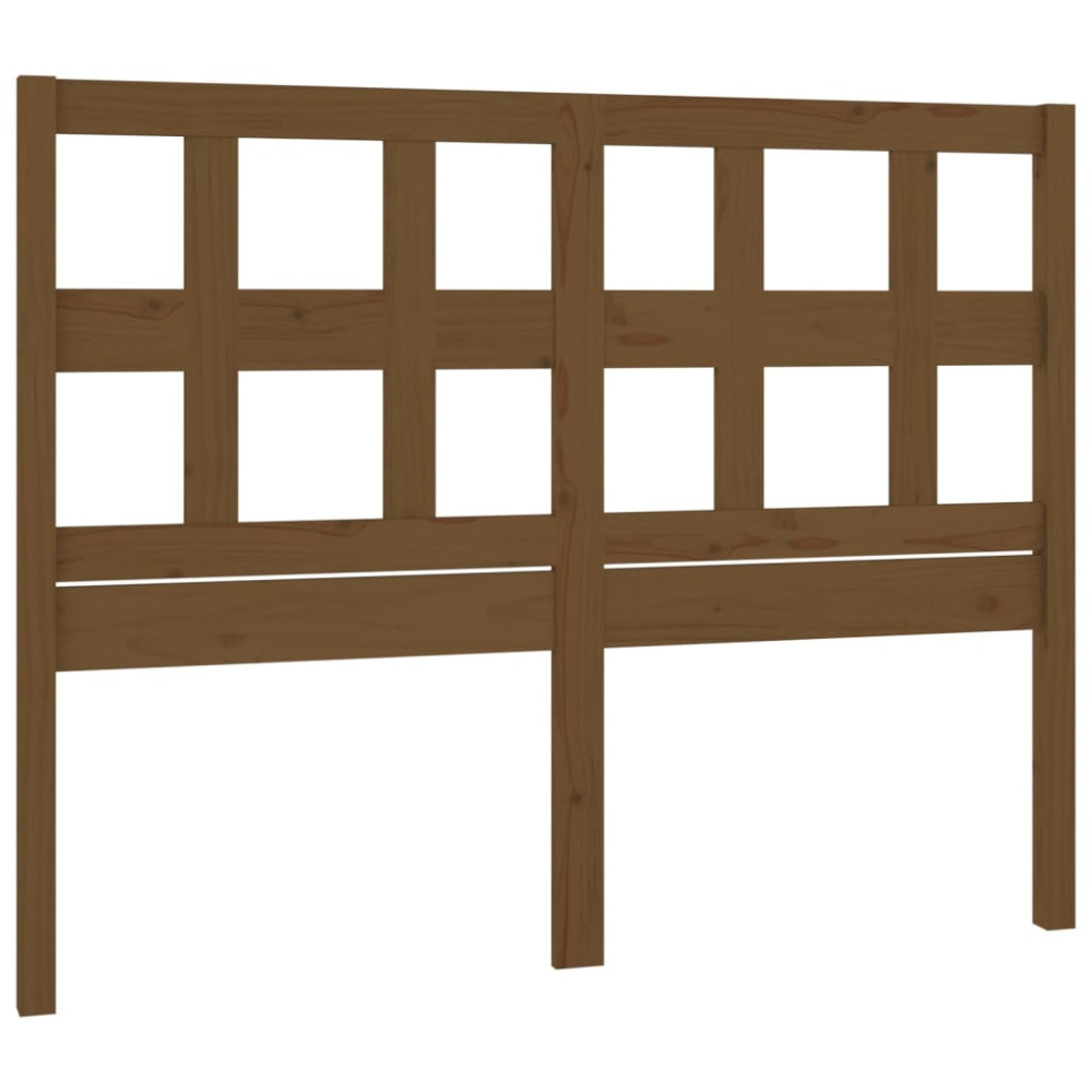 Produktbild för Sänggavel honungsbrun 185,5x4x100 cm massiv furu