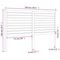 Produktbild för Sänggavel 156x4x100 cm massiv furu