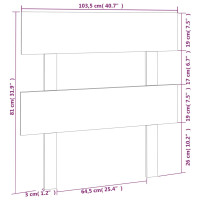 Produktbild för Sänggavel honungsbrun 103,5x3x81 cm massiv furu