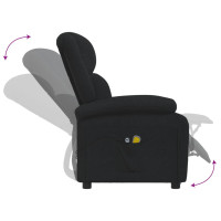 Produktbild för Elektrisk massagefåtölj svart tyg