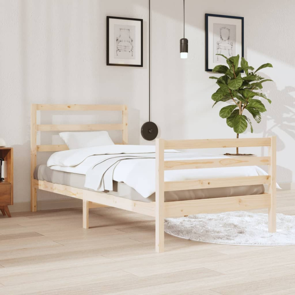 Produktbild för Sängram massiv furu 90x200 cm