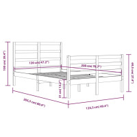 Produktbild för Sängram massiv furu 120x200 cm
