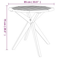 Produktbild för Trädgårdsbord 85x85x75 cm massivt akaciaträ