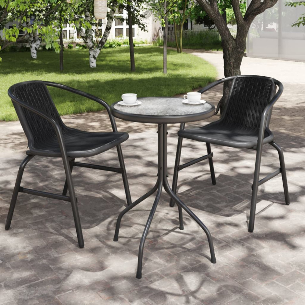 Produktbild för Trädgårdsbord Ø50x71 cm stål antracit