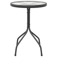 Produktbild för Trädgårdsbord Ø50x71 cm stål antracit