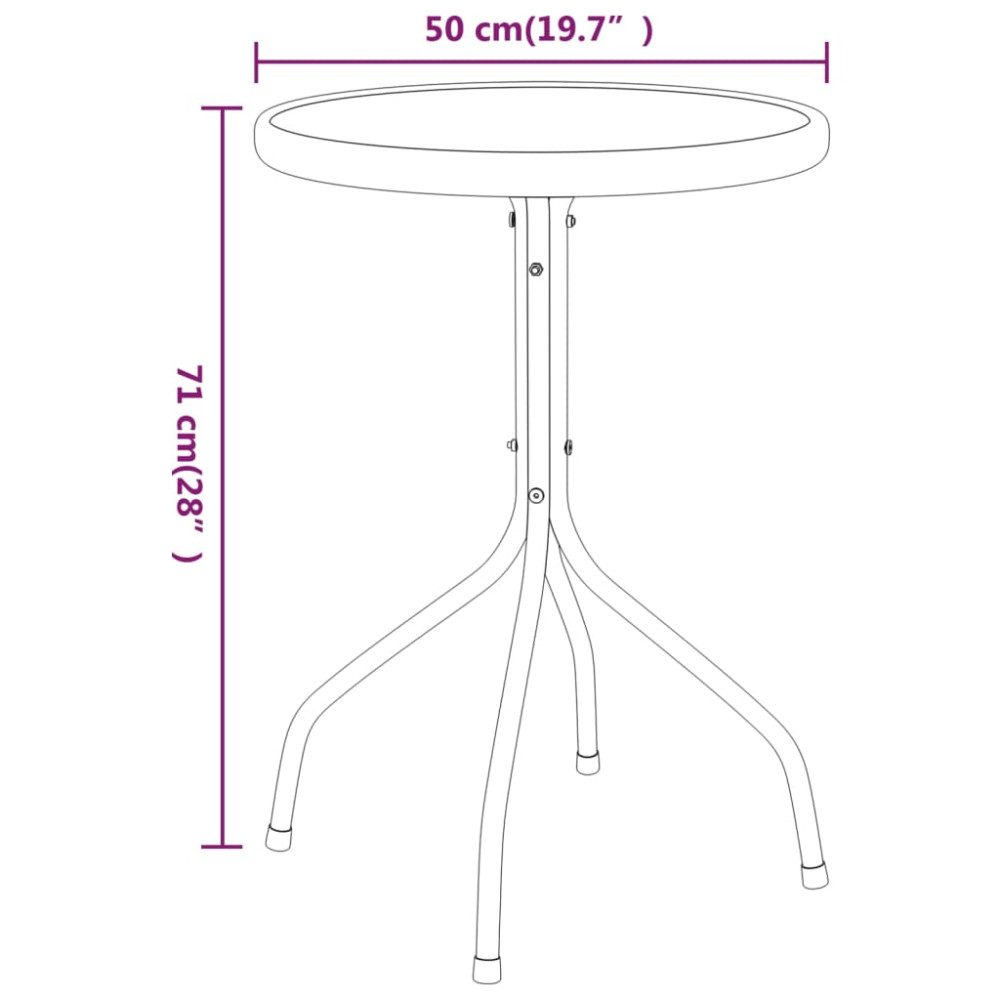 Produktbild för Trädgårdsbord Ø50x71 cm stål antracit